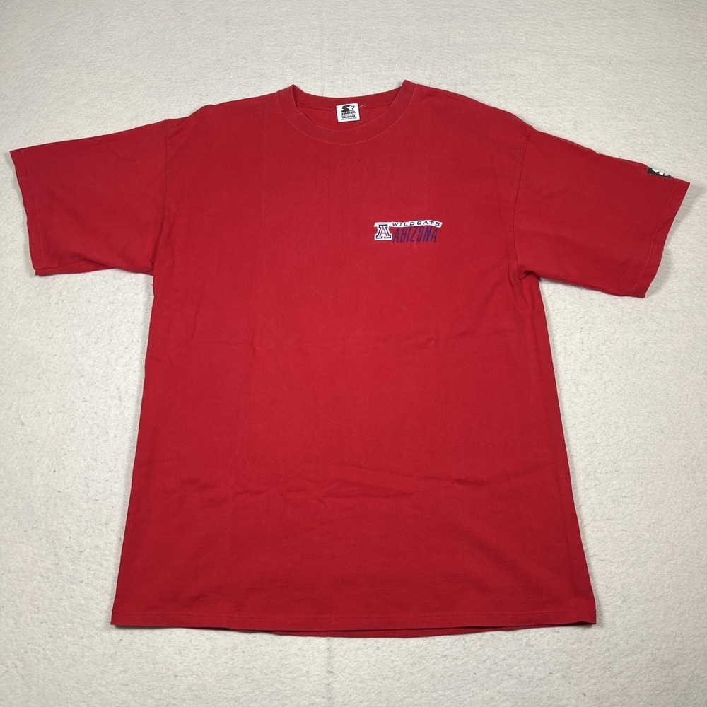 Vintage Starter Arizona Wildcats Shirt Mens Medium Red College 90s Graphic Tee - Picture 2 of 8